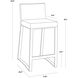Architect 35 inch Grey Counter Stool