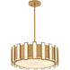 Volterra 4 Light 22 inch Aged Brass Pendant Ceiling Light