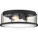 Ludlow 3 Light 13 inch Earth Black Semi-Flush Mount Ceiling Light