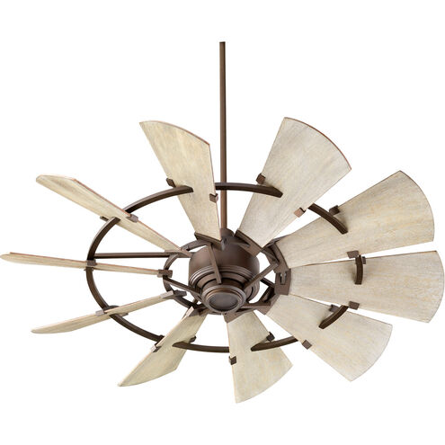 Windmill 52 inch Oiled Bronze with Weathered Oak Blades Indoor Ceiling Fan