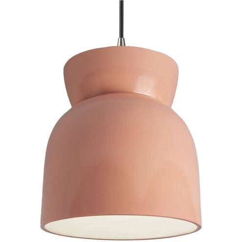 Radiance Collection 1 Light 8 inch Gloss Blush Pendant Ceiling Light