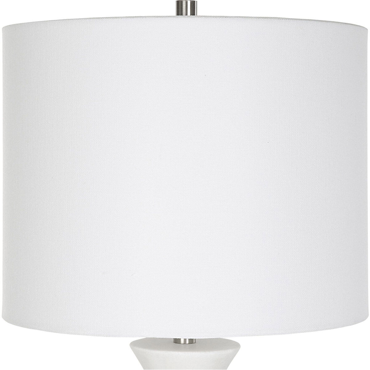 Fountain 34 inch 150.00 watt Granulated White Marble and Crystal Buffet Lamp Portable Light