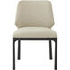 Kesden Silent Black Dining Side Chair, Wooden, Upholstered