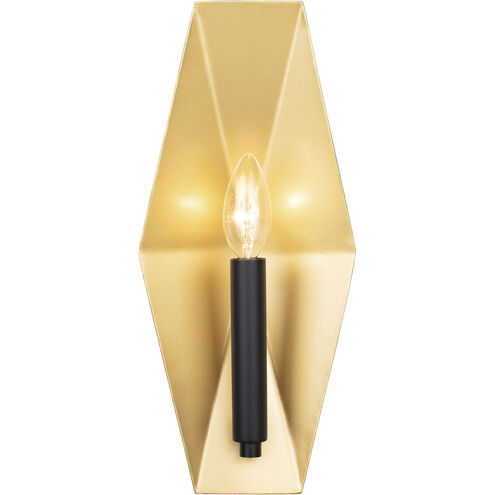 Malone 1 Light 6 inch Matte Black/French Gold ADA Wall Sconce Wall Light