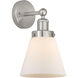 Cone 1 Light 6.5 inch Brushed Satin Nickel Sconce Wall Light