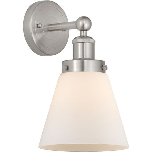 Cone 1 Light 6.5 inch Brushed Satin Nickel Sconce Wall Light
