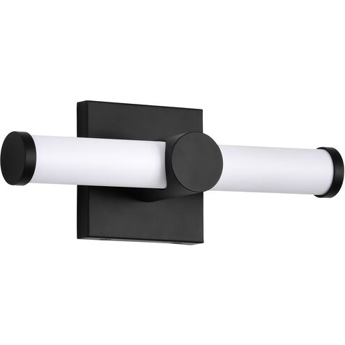 Bowman LED 12 inch Matte Black Vanity Light Wall Light
