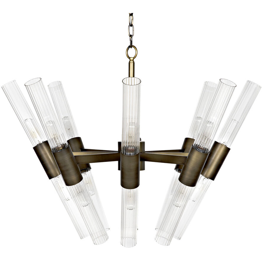 Moira 16 Light 16 inch Aged Brass Chandelier Ceiling Light