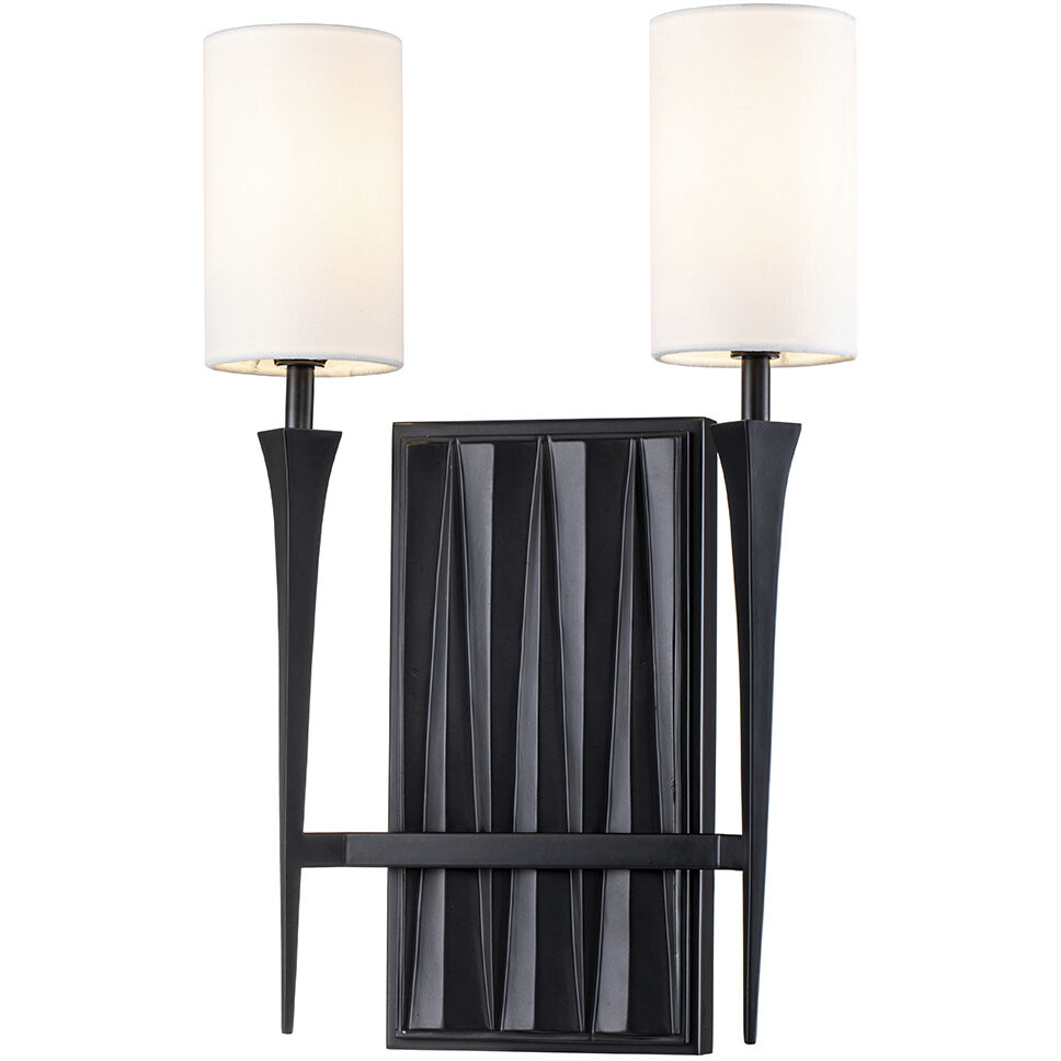 Crest 2 Light 12 inch Matte Black ADA Sconce Wall Light