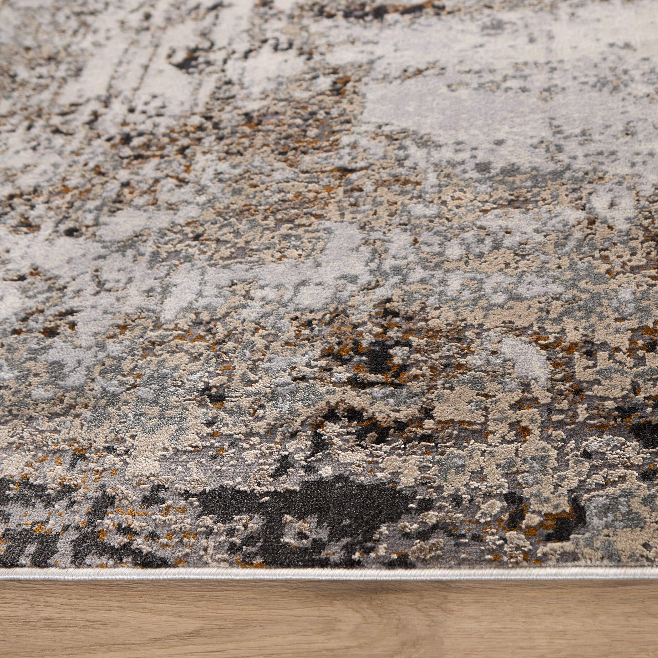 Hadim 114 X 79 inch Black/Grey Rug in 6 x 9