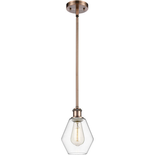 Ballston Cindyrella 1 Light 6 inch Antique Copper Mini Pendant Ceiling Light in Incandescent, Clear Glass