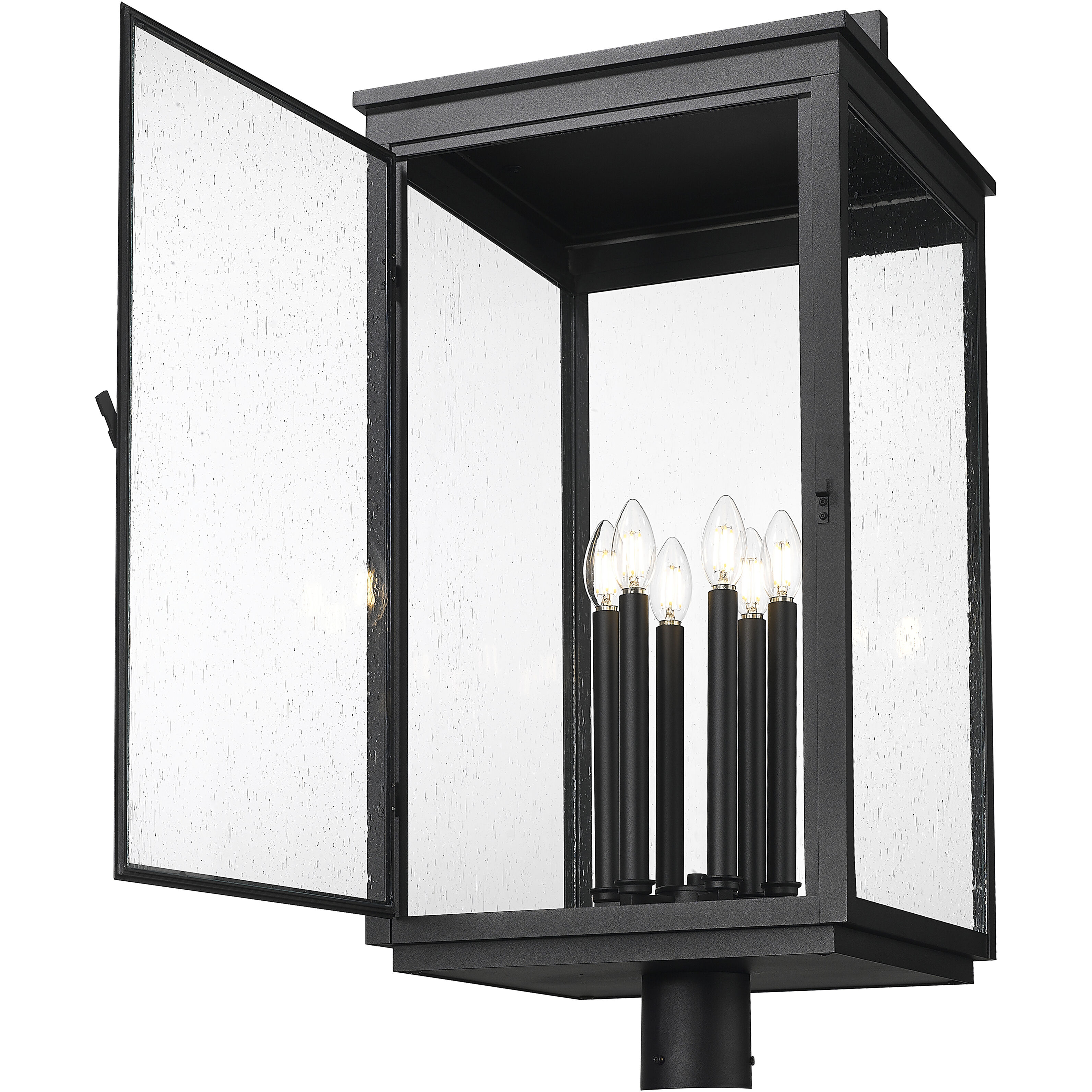 Hartwell 6 Light 32.75 inch Sand Black Outdoor Post Mount Fixture