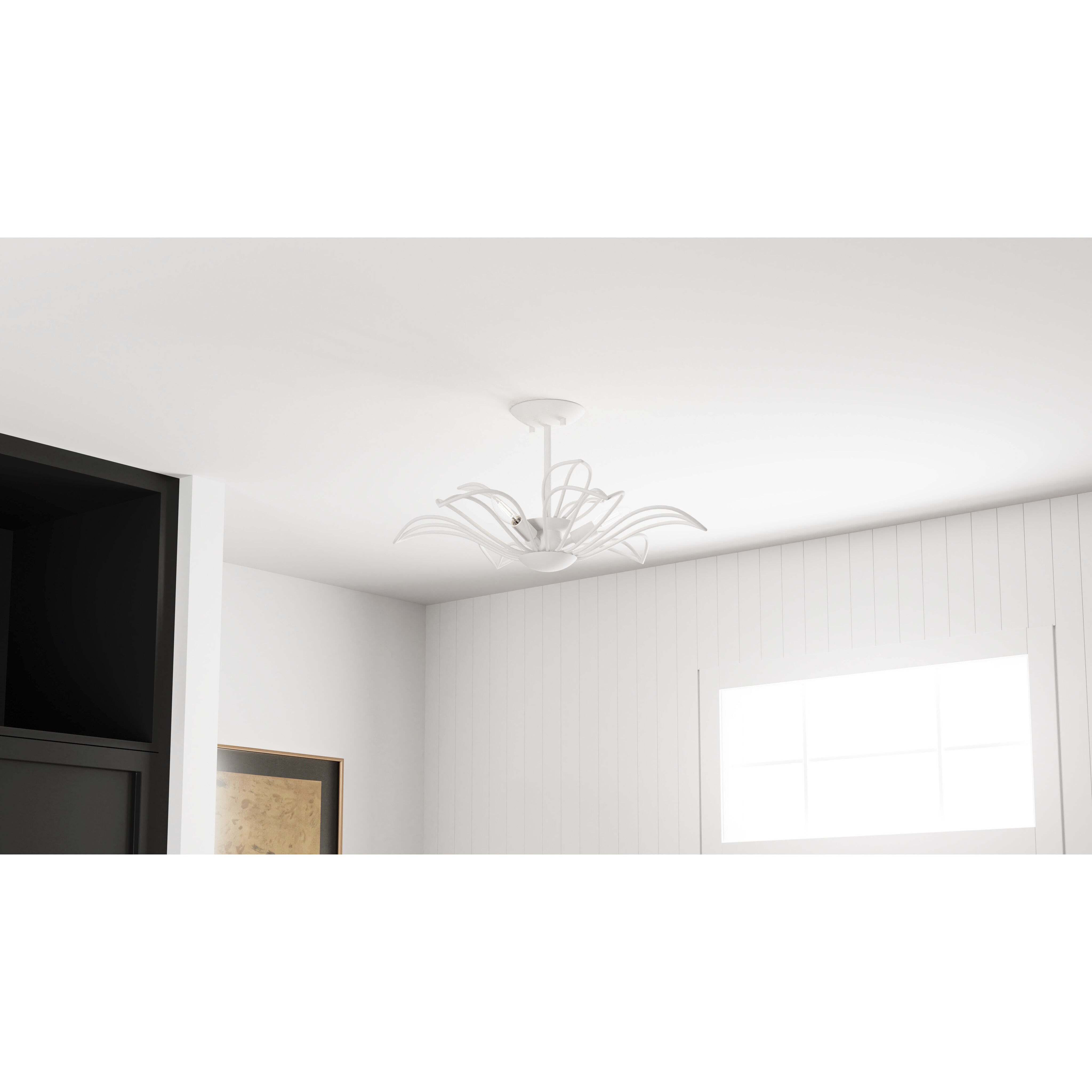 Tallulah 3 Light 22 inch Sand White Semi-Flush Mount Ceiling Light, Extra Large