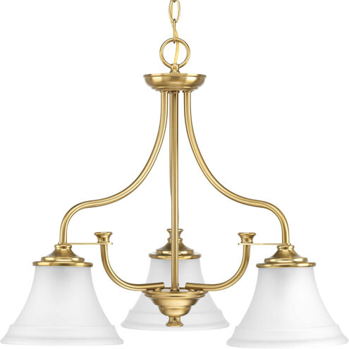 George 3 Light 24 inch Brushed Bronze Chandelier Ceiling Light