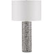 Charcoal 27.75 inch 150 watt Gray and White with Polished Nickel Table Lamp Portable Light