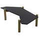 Tabu 70 X 33 inch Ebony Walnut and Antique Brass Coffee Table