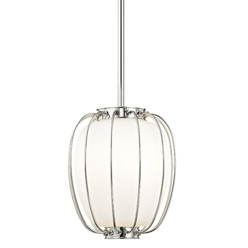 Ephron 1 Light 10.25 inch Polished Nickel Pendant Ceiling Light
