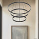 Cerchio LED 31.5 inch Black Chandelier Ceiling Light