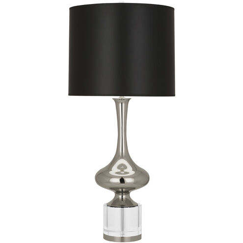 Jeannie 33.5 inch 150.00 watt Polished Nickel Table Lamp Portable Light in Black With Bright Silver