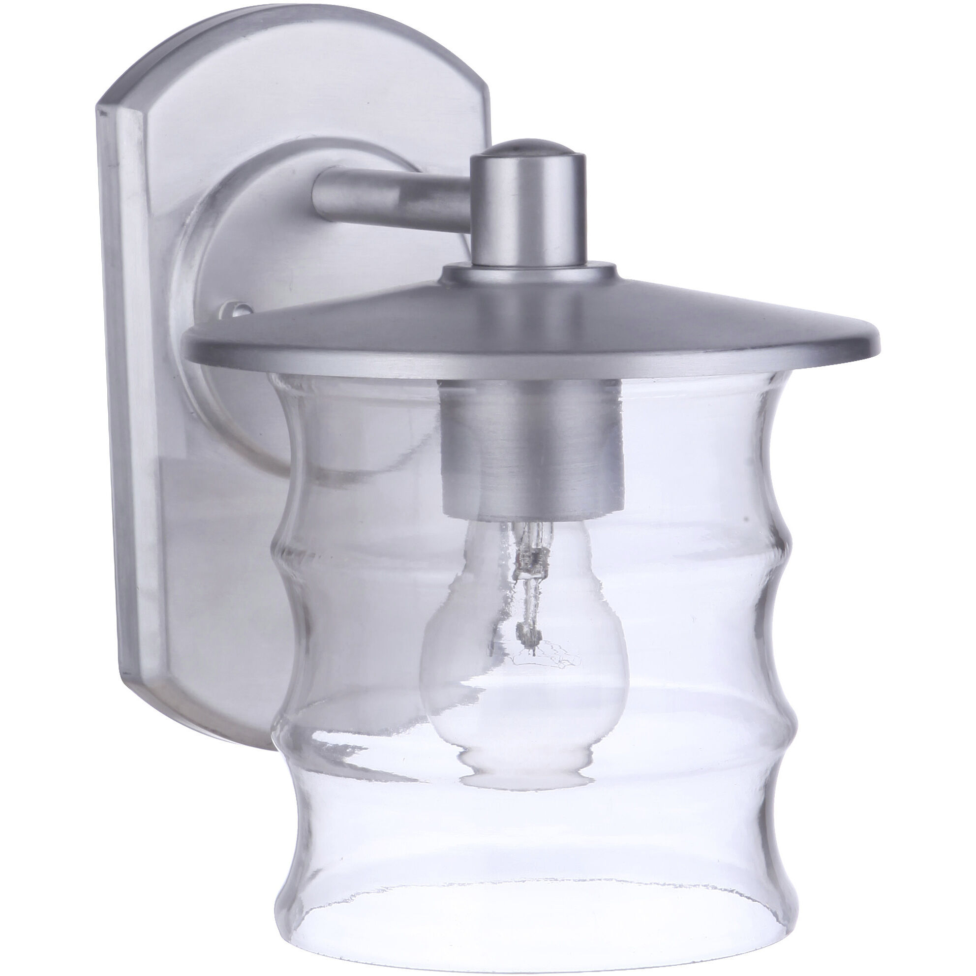 Canon Outdoor Wall Mount in Satin Aluminum, Small