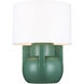 William 24 inch 9.50 watt Matte Green Table Lamp Portable Light