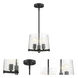 Matteson 3 Light 10.25 inch Matte Black Pendant Ceiling Light