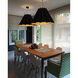 Lora 1 Light 22.8 inch Black Pendant Ceiling Light in Ebony/Ash, 23 in, WEP Collection