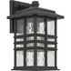 Beacon Square 1 Light 14.25 inch Textured Black Outdoor Wall Sconce, Medium