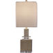Ronda 29 inch 100.00 watt Brass and Clear with Cream Table Lamp Portable Light