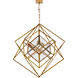 Kelly Wearstler Cubist 4 Light 32 inch Gild Chandelier Ceiling Light, Medium