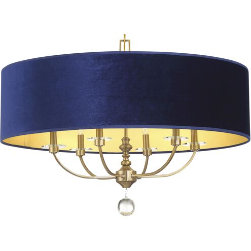 Van Noord 6 Light 32 inch Oxidized Aged Brass Pendant Ceiling Light