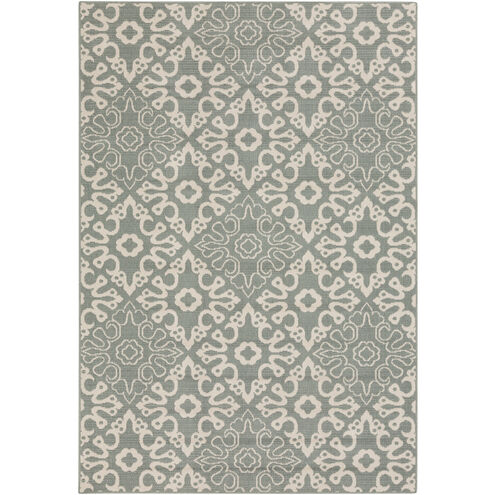 Alfresco 154 X 106 inch Dusty Sage/Beige Machine Woven Rug, Polypropylene