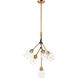 Savvy 5 Light 24 inch Antique Brass/Black Single Pendant Ceiling Light