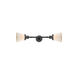Franklin Restoration Small Cone 2 Light 6 inch Oil Rubbed Bronze Bath Vanity Light Wall Light in Matte White Glass, Franklin Restoration