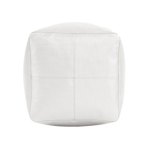 Pouf 18 inch Luxe Mercury Square Ottoman with Cover