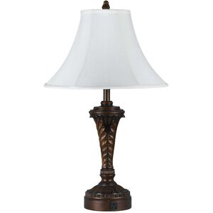 Hotel 30 inch 100.00 watt Antique Walnut Table Lamp Portable Light