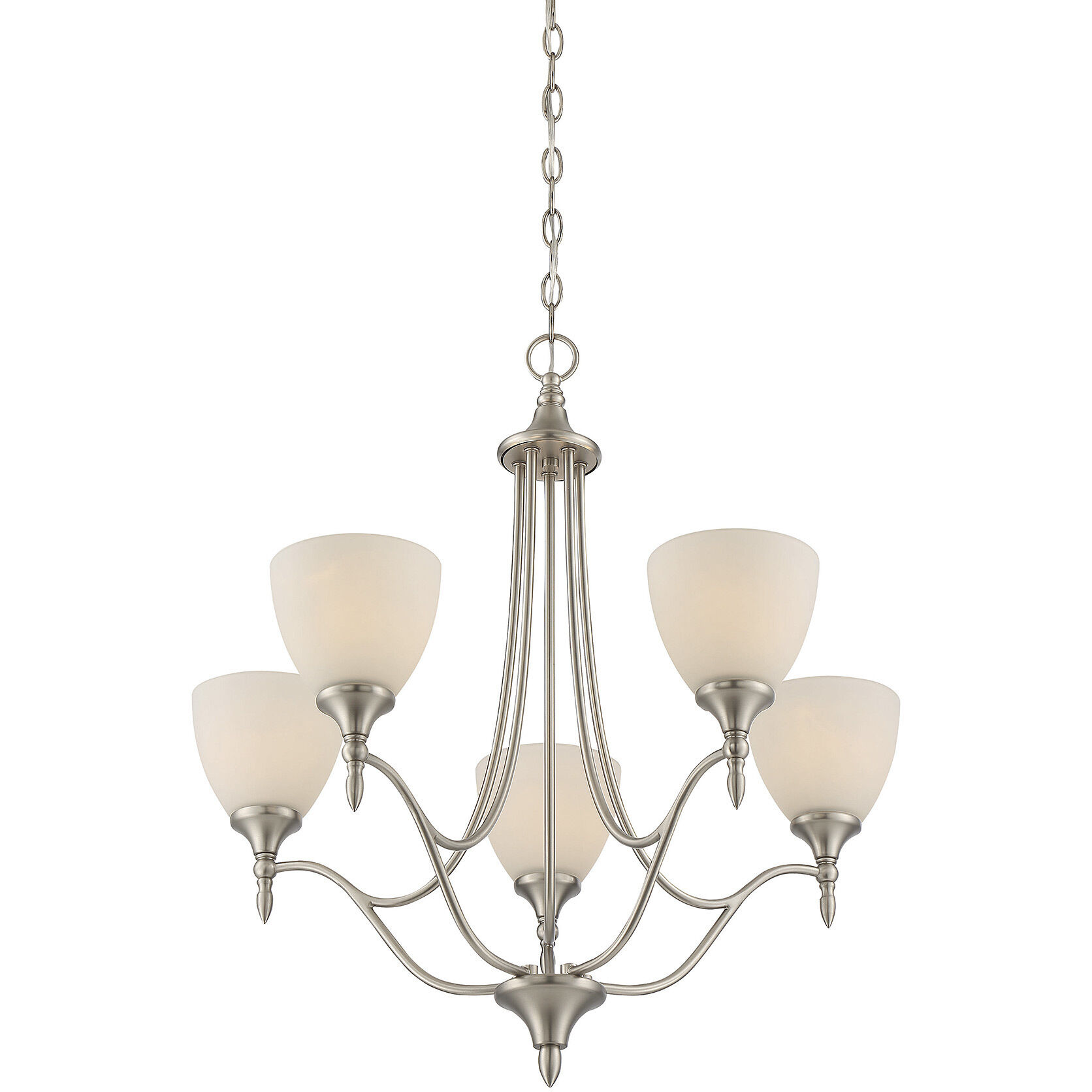 Herndon 5 Light 26 inch Satin Nickel Chandelier Ceiling Light, Essentials