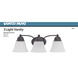 Brentwood 3 Light 21 inch Mahogany Bronze Vanity Light Wall Light