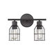 Industrial 2 Light 15 inch Oil Rubbed Bronze Bathroom Vanity Light Wall Light