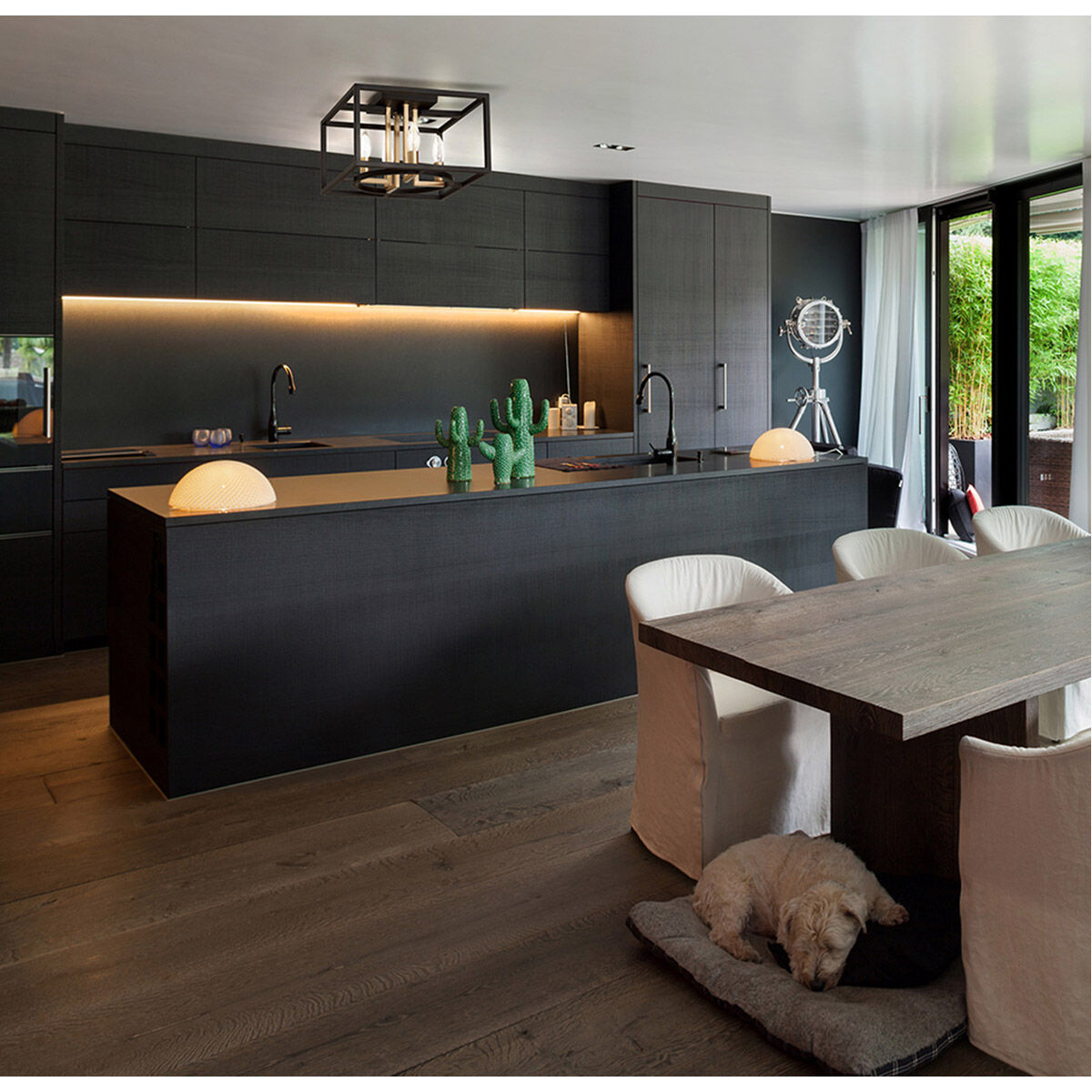 Mundazo 4 Light 12.99 inch Black and Brushed Gold Flush Mount Ceiling Light