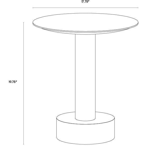 Monaco 19.75 X 17.75 inch Gold / Grey Marble / Charcoal Grey End Table