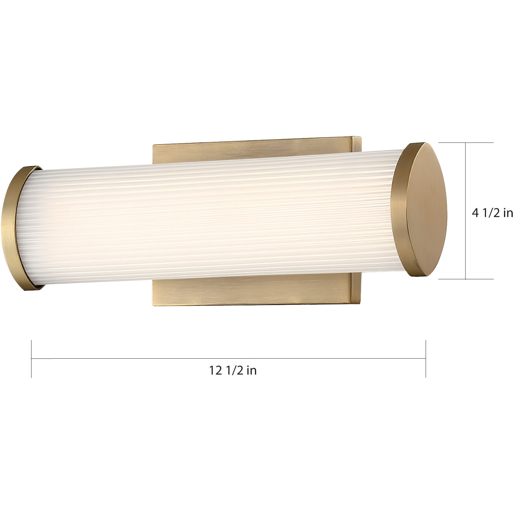 Lena LED 13 inch Brushed Brass Vanity Light Wall Light