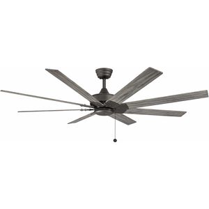 Levon AC 63 inch Matte Greige with Weathered Wood Blades Indoor/Outdoor Ceiling Fan