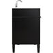 Park Avenue 40 X 21.5 X 35 inch Black Vanity Sink Set