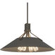 Henry 4 Light 23.1 inch Dark Smoke and Natural Iron Pendant Ceiling Light in Dark Smoke/Natural Iron