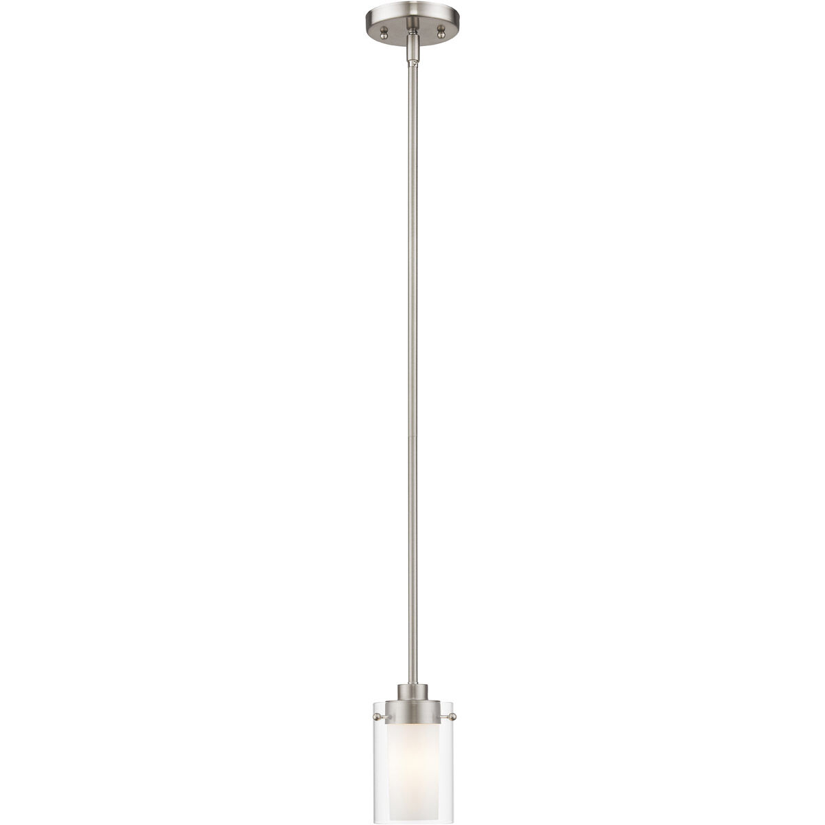 Manhattan 1 Light 5 inch Brushed Nickel Mini Pendant Ceiling Light