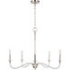 C&M by Chapman & Myers Hanover 5 Light 31.88 inch Polished Nickel Chandelier Ceiling Light