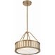 Kendal 3 Light 15.5 inch Vibrant Gold Mini Chandelier Ceiling Light