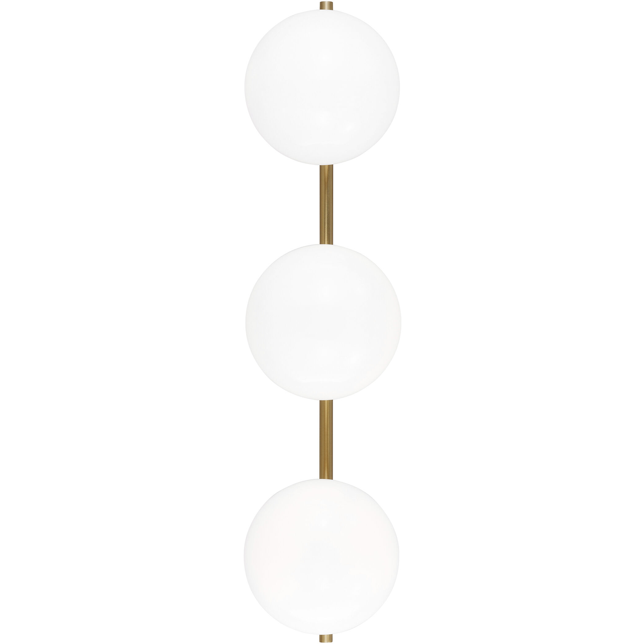 ED Ellen DeGeneres Lune 3 Light 27.38 inch Burnished Brass Vanity Light Wall Light