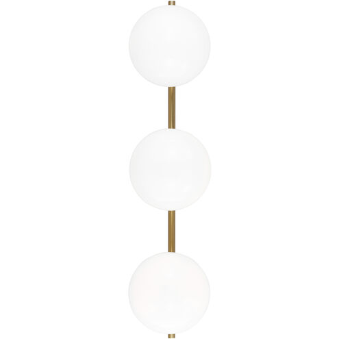 ED Ellen DeGeneres Lune 3 Light 27.38 inch Burnished Brass Vanity Light Wall Light